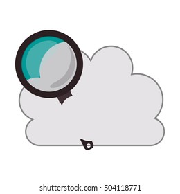 cloud with magnifying glass icon