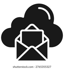 Cloud Mail Icon Element For Design
