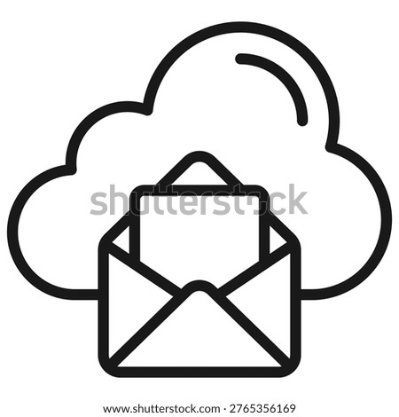 Cloud Mail Icon Element For Design