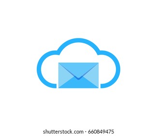 Cloud Mail Icon Logo Design Element