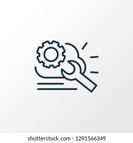 Cloud management icon line symbol. Premium quality isolated repair element in trendy style.