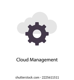 Cloud Management vector Flat  Icons. Simple stock illustration