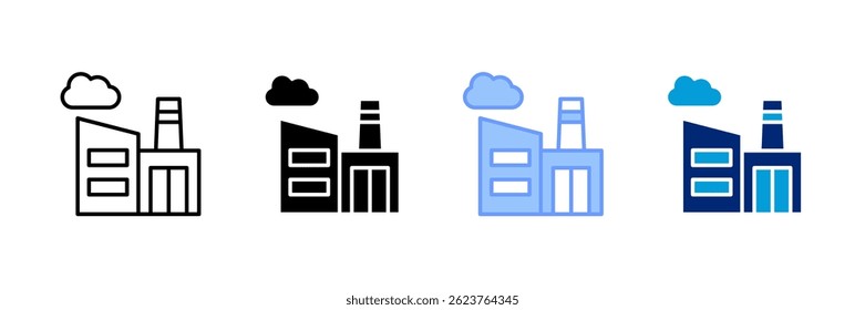 Conjunto de iconos de fabricación en la nube Colección de estilos múltiples