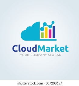 Cloud Market Logo template