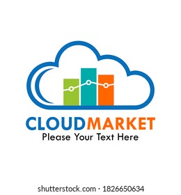 Cloud market symbol logo template illustration