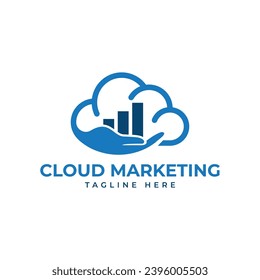 Cloud marketing logo modern simple design for financial corporate company