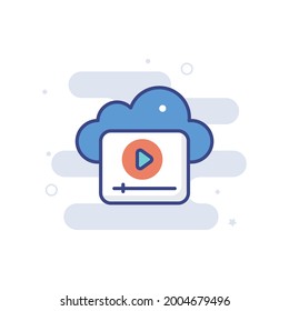 Cloud Marketing vector icon style illustration. EPS 10 file Marketing and advertising symbol