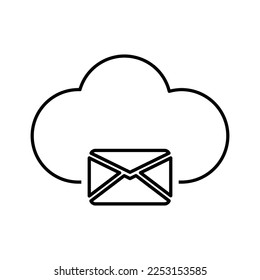 Cloud Massage Icon in Line Style