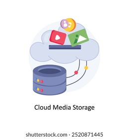 Cloud Media Storage-Konzepte, Stilgrafik. EPS 10-Datei