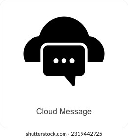 Cloud Message and message icon concept