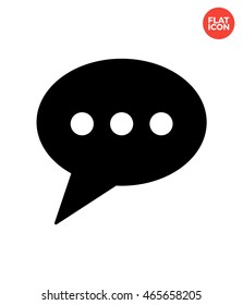 Cloud message Icon Flat Style Isolated Vector Illustration