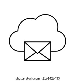 Mensaje en la nube Icono del vector adecuado para el trabajo comercial y fácil de modificar o editar

