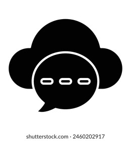 Cloud Messaging Icon Design For Personal And Commercial Use.