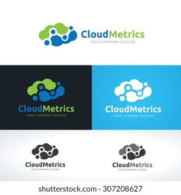 Cloud metrics, Marketing Logo Template