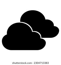 Cloud Microsoft Apps Cloudy Weather Dark cloud Exhalation Steam, Blow Dust Smoke Overcast Cloud Editable color. EPS vector file