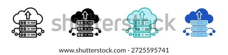 Cloud Migration  Icon Set Multiple Style Collection
