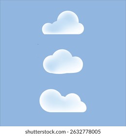 Wolke minimal 3d niedliche Cartoon-Illustration