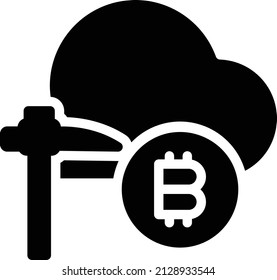 Cloud Mining Icon. Cryptocurrency Sign and Symbol. Payment icon, Cryptography vector icon.
