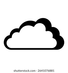 Cloud mixed glyph icon. Simple vector icon design in glyph style. Editable vector format