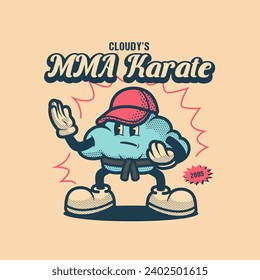 Cloud MMA Logo Vintage and Retro