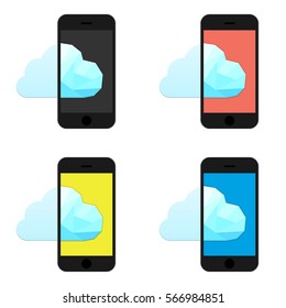 cloud and mobile phone