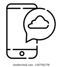 Cloud and Mobile phone icon