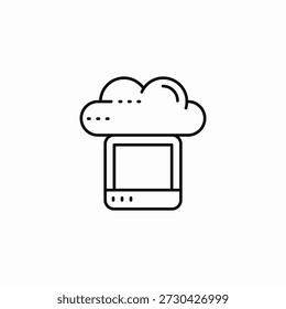 cloud mobile sync icon sign vector