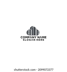 cloud modern city logo icon symbol template,