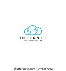 Cloud modern logo for internet or technology business