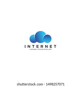 Cloud modern logo for internet or technology business