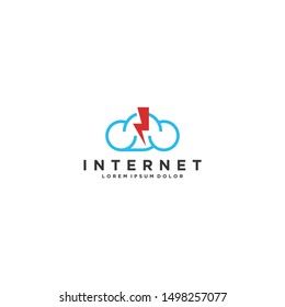 Cloud modern logo for internet or technology business