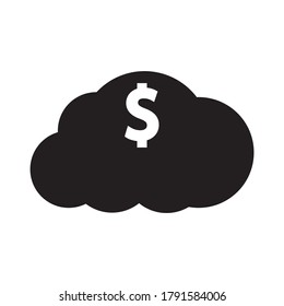 Cloud money icon. vector graphics designs 