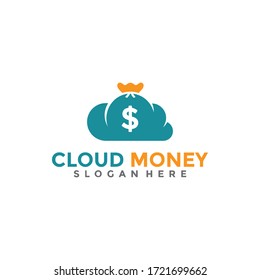 Plantilla de diseño del logotipo Cloud Money. Logotipo de pago en línea.