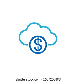 Cloud Money Logo Icon Design