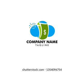 Cloud Money Logo Template Design Vector