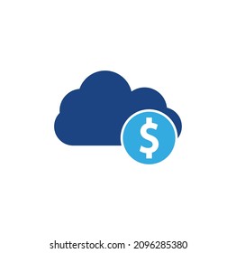 Cloud money logo vector. Cloud Pay Logo Template
