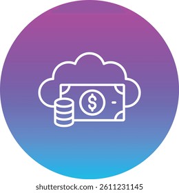 Cloud Money vector icon. Can be used for printing, mobile and web applications.