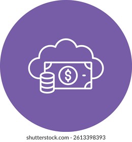 Cloud Money vector icon. Can be used for printing, mobile and web applications.