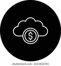 Cloud Money vector icon. Can be used for printing, mobile and web applications.