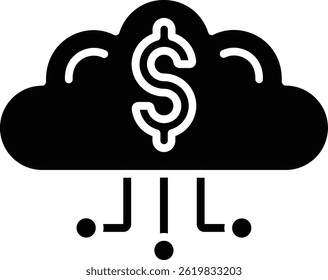 Cloud Money vector icon. Can be used for printing, mobile and web applications.