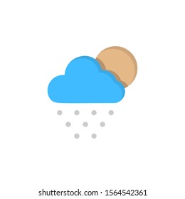 Cloud moon hail icon. Simple line, outline vector of two color weather icons for ui and ux, website or mobile application