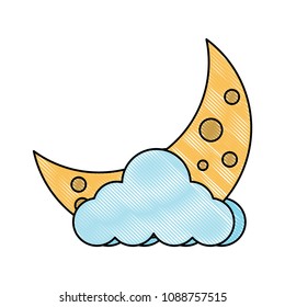 cloud and moon icon