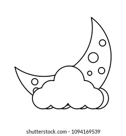 cloud and moon icon