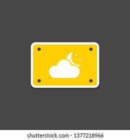 cloud and moon icon