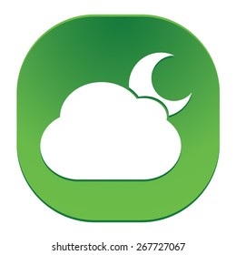 Cloud moon icon