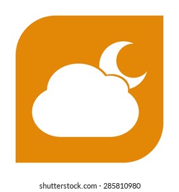 Cloud moon icon