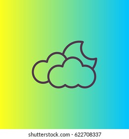 Cloud moon icon