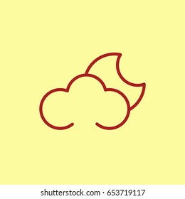 Cloud moon icon