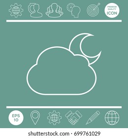 Cloud moon icon