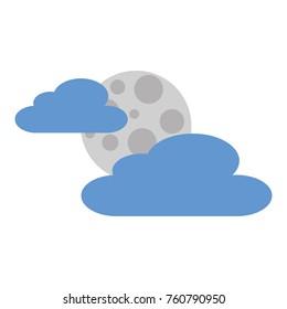 cloud moon night sky nature